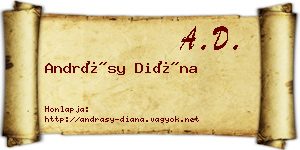 Andrásy Diána névjegykártya
